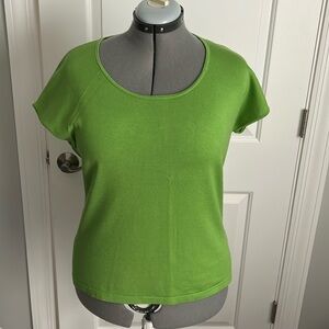 Jones New York Green Dolman Sleeve Fitted Tee